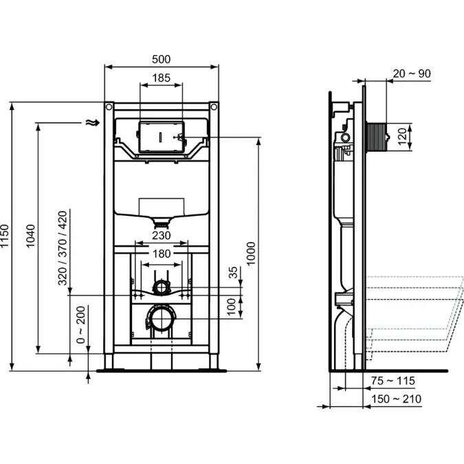 BIM objects - Free download! PROSYS 120 CLASS 2 WITH 3 ADJUSTABLE ...