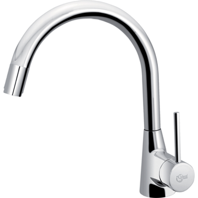 Image for NORA kitchen mixer one hole high spout single lever hand with pull out spout, low pressure