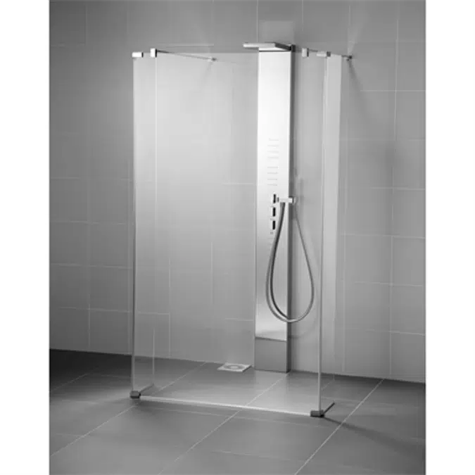 SYNERGY PANEL 700 BRT/SIL WETROOM CLEAR