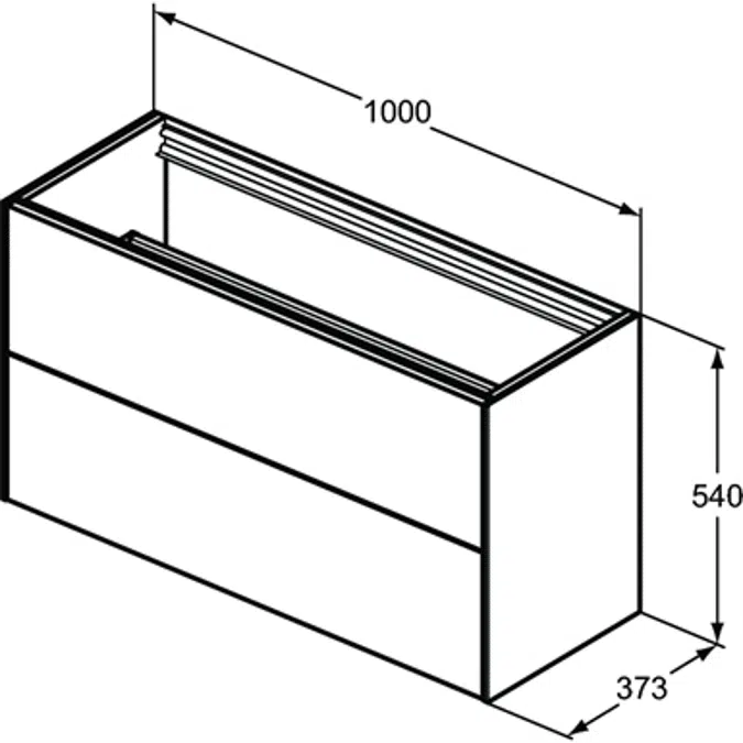 Conca BSN UN 100X37X55 2 DR NOWTOP ANMT