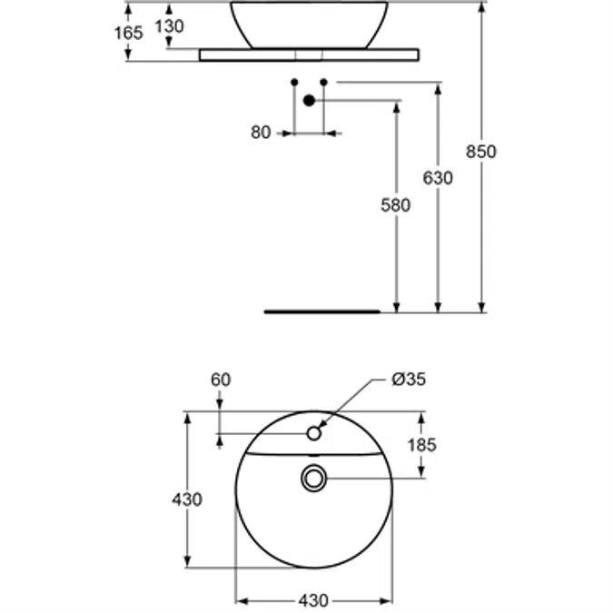 Aufsatzschale 430 mm