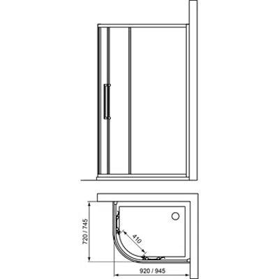 Image pour KUBO QUAD 75X95 UNHAND BRT/SIL SATIN