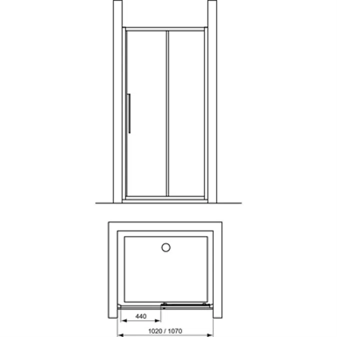 KUBO SLIDER DOOR  105 UNHAND BRT SILV SA
