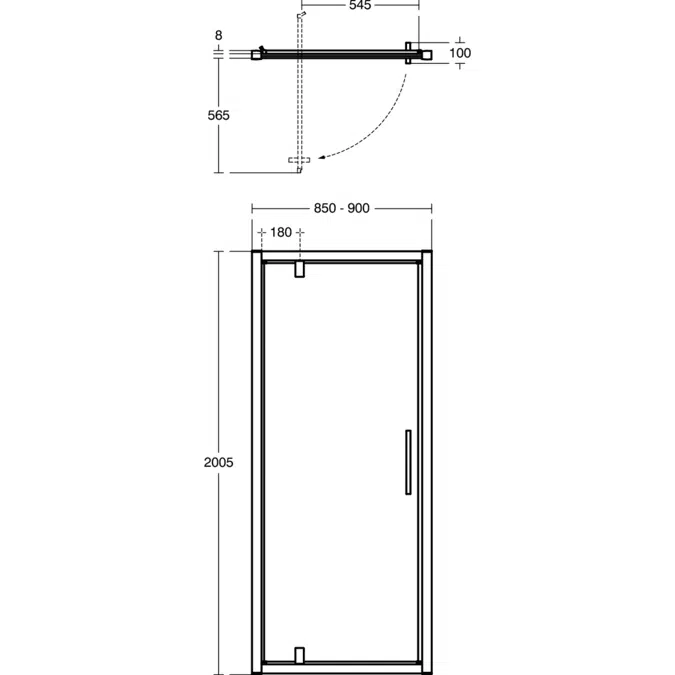 I.LIFE&nbsp; PIVOT DOOR&nbsp; 900 MM