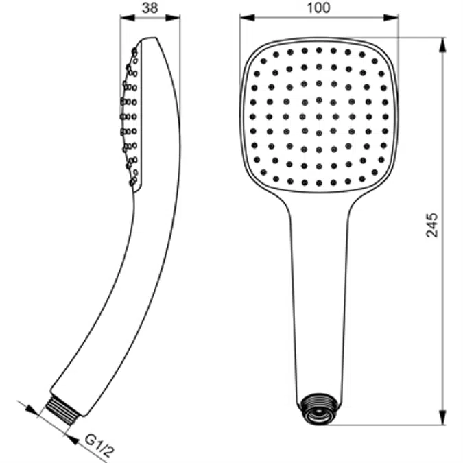IDEALRAIN CUBE M1 H/SPRAY 1F CHR 100MM