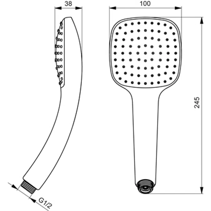IDEALRAIN CUBE M1 H/SPRAY 1F CHR 100MM
