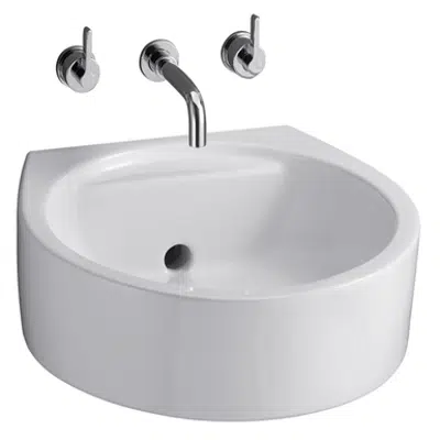 Immagine per White 45cm Back Outlet Washbasin, No Taphole