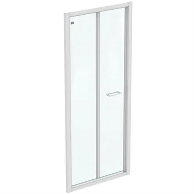 CONNECT 2 BIFOLD 85CM , DOOR WITHOUT HANDLE,  WHITE FRAME AND CLEAR GLASS