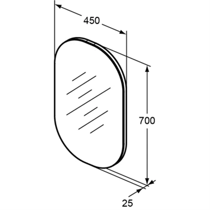 SOFTMOOD mirror 450x25mm