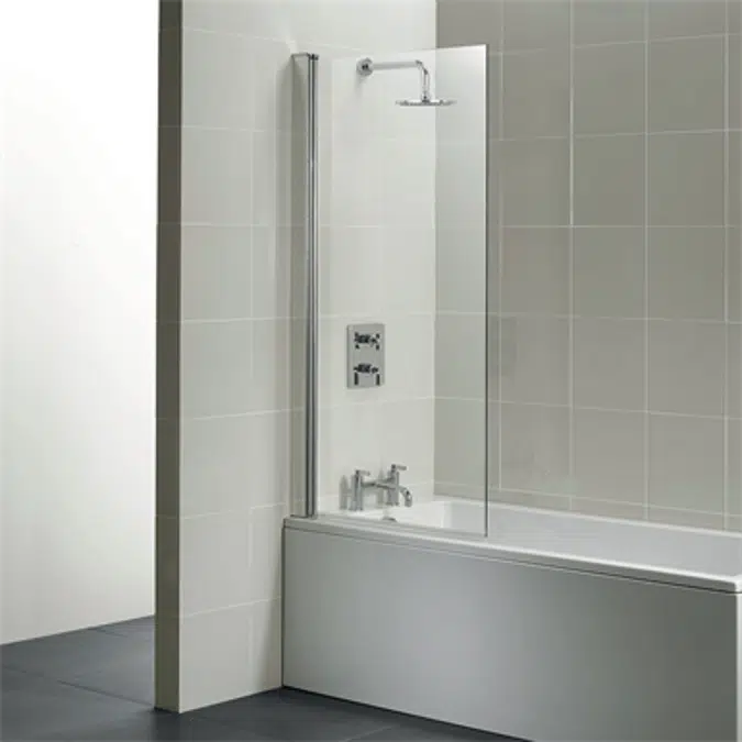 Synergy Angle Shower Bath Screen, Clear Glass