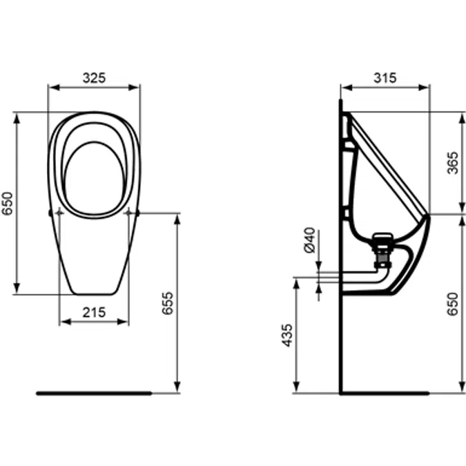 CONNECT urinal 325x315mm