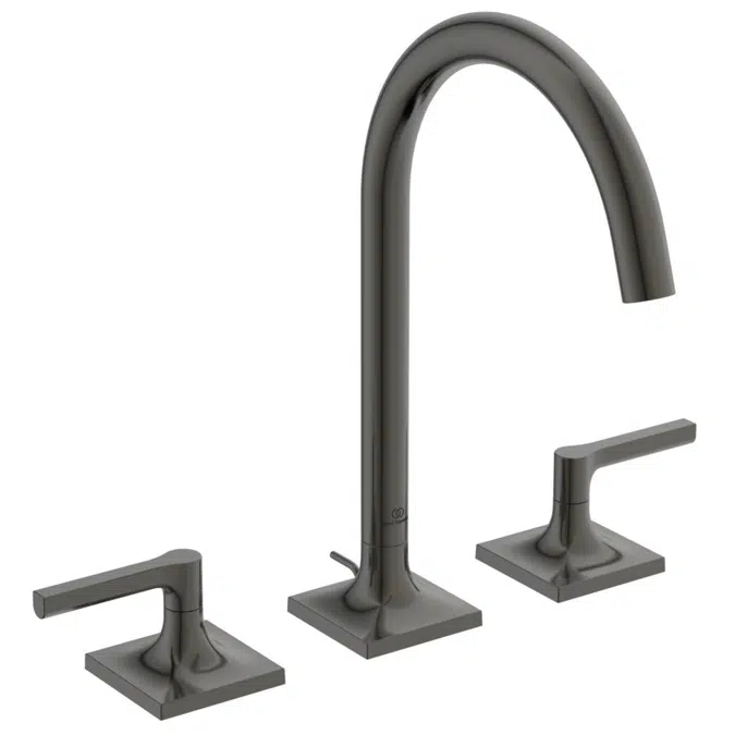 JOY NEO 3 HOLE BASIN DUAL CONTROL WITH LEVER HANDLES AND POP-UP WATE.