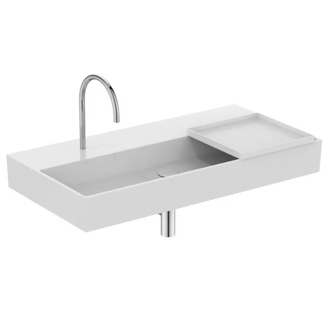 SOLOS basin tray square, available in glossy white, glossy black and orange matt finishes