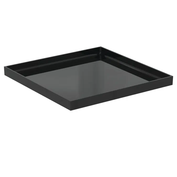 SOLOS basin tray square, available in glossy white, glossy black and orange matt finishes