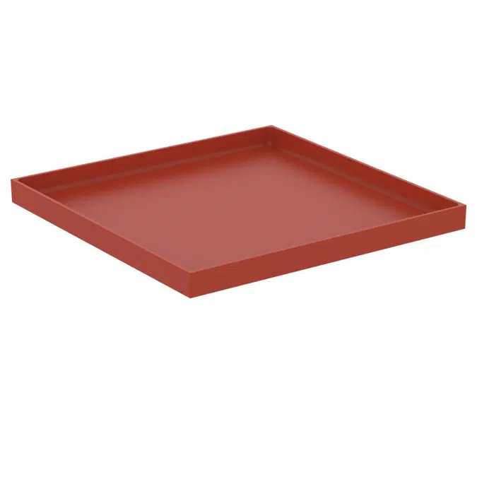 SOLOS basin tray square, available in glossy white, glossy black and orange matt finishes