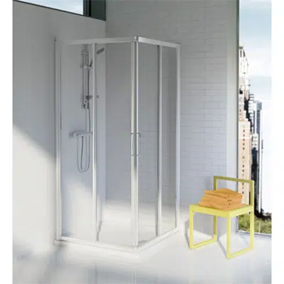 Image for TIPICA A Shower Enclosure 80X80 TRANSP.White
