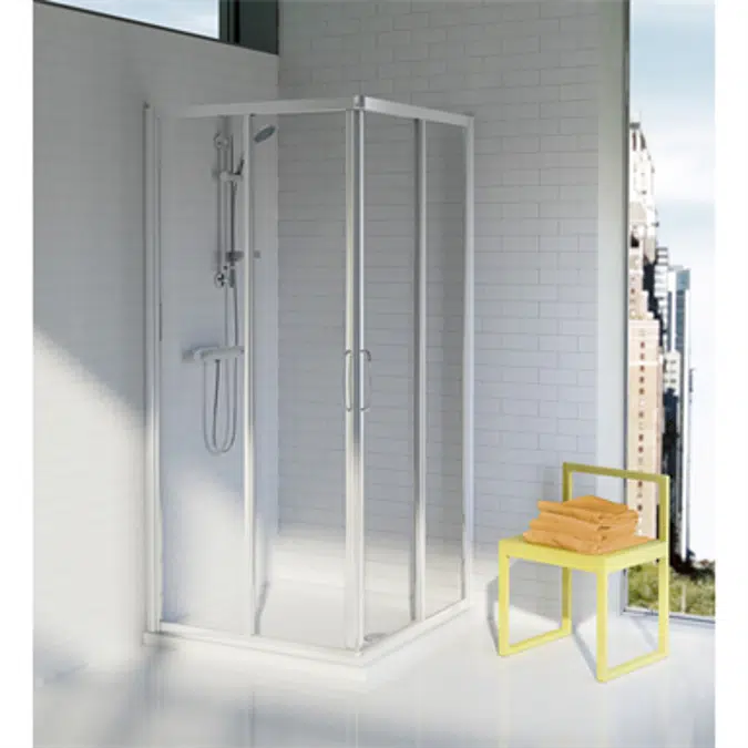 TIPICA A Cabine de douche 80 x 80 cm verre transparent