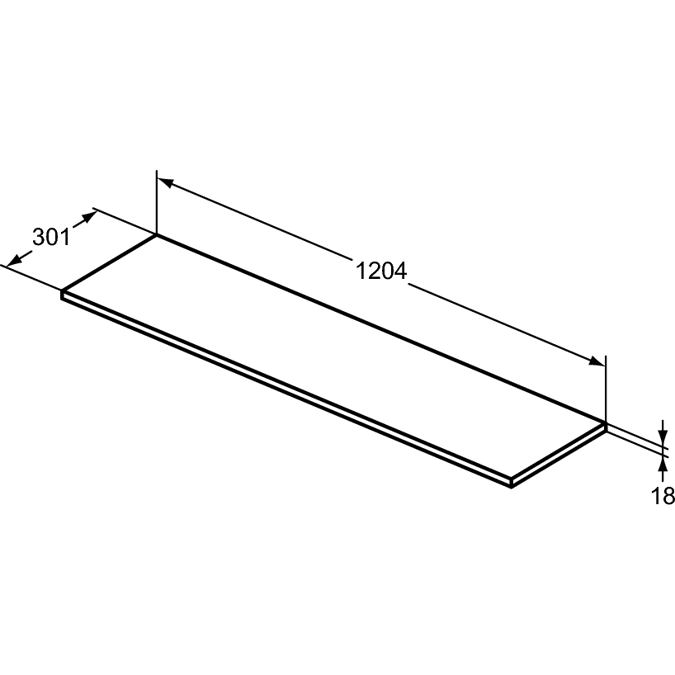 I.Life A Worktop/ SC+WC Unit 120cm