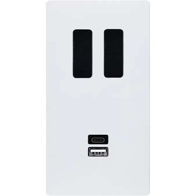 Double Vertical cover plates for light switches and sockets - M collection