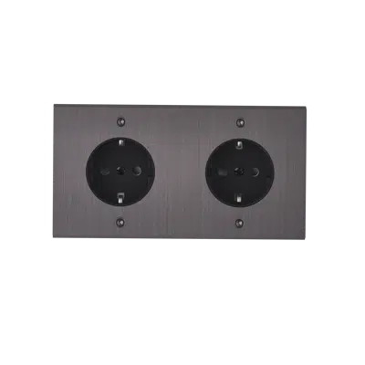 bilde for Confidence collection, double horizontal cover plate for light switches and sockets 