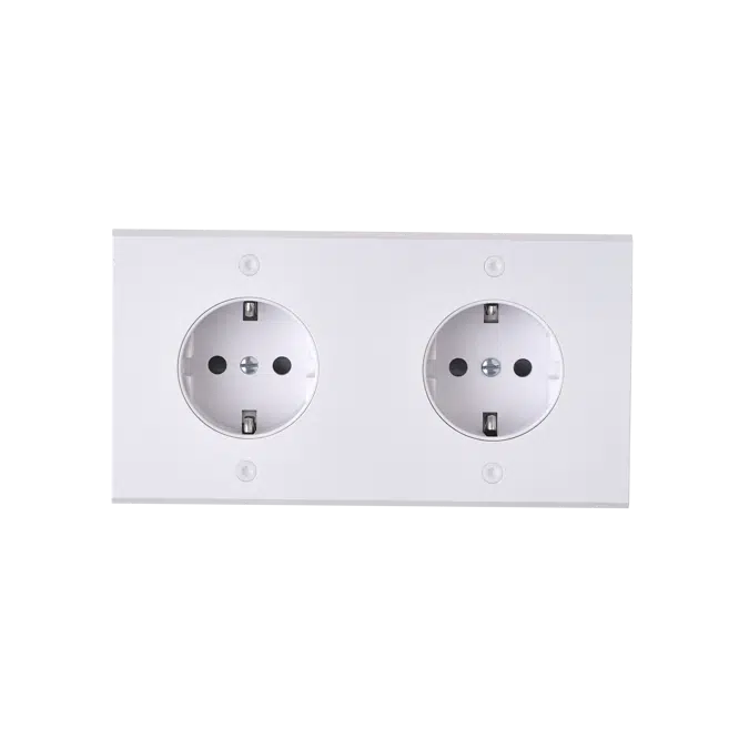 Confidence collection, double horizontal cover plate for light switches and sockets 