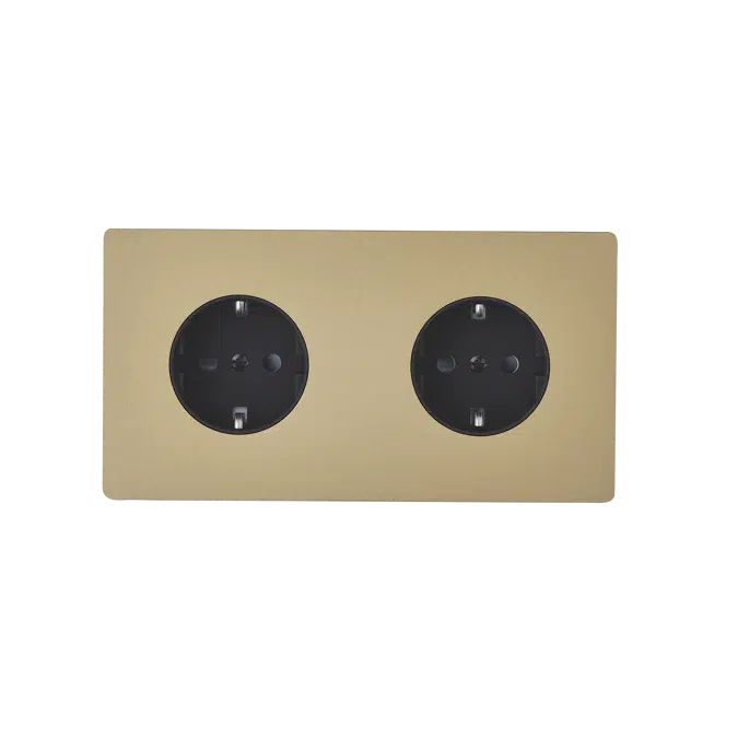 M collection, double Horizontal cover plates for switches and sockets