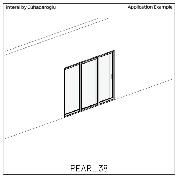 Sliding Door System Pearl 38, Fixed-Sash_Type-E