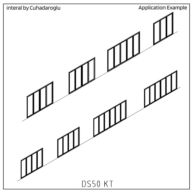 Folding Door DS50KT X1+X2 Low Treshold