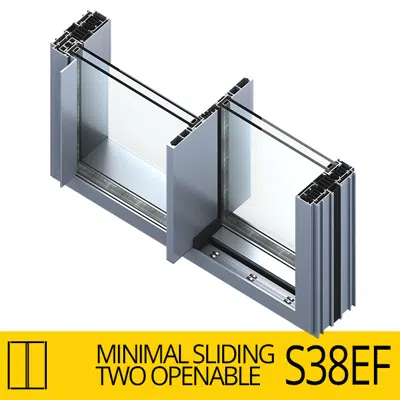 Immagine per Minimal Sliding Door S38EF, Two-Openable-Sash