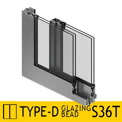 Зображення для Sliding Door System S36T Type-D Sash w/ Glazing Bead