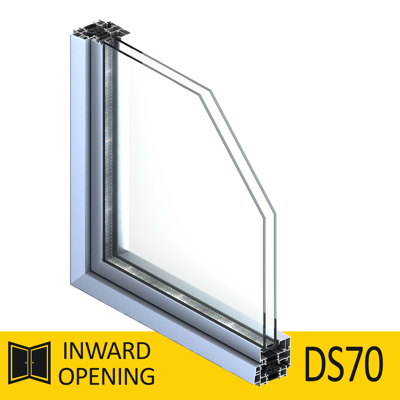 Image for Door DS70, Inward Opening, Corner Single Vent