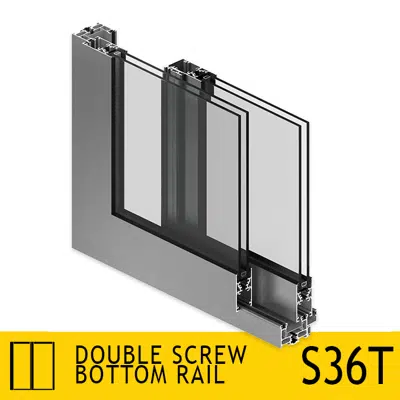 Image for Sliding Door System S36T Type-D Double Screw Bottom Rail