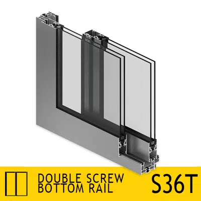 kép a termékről - Sliding Door System S36T Type-D Double Screw Bottom Rail