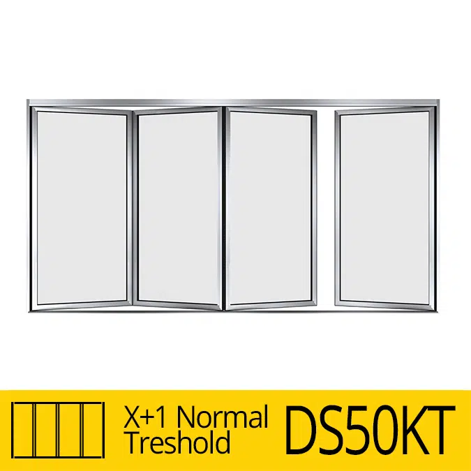 BIM objects - Free download! Folding Door DS50KT X+1 Normal Treshold ...
