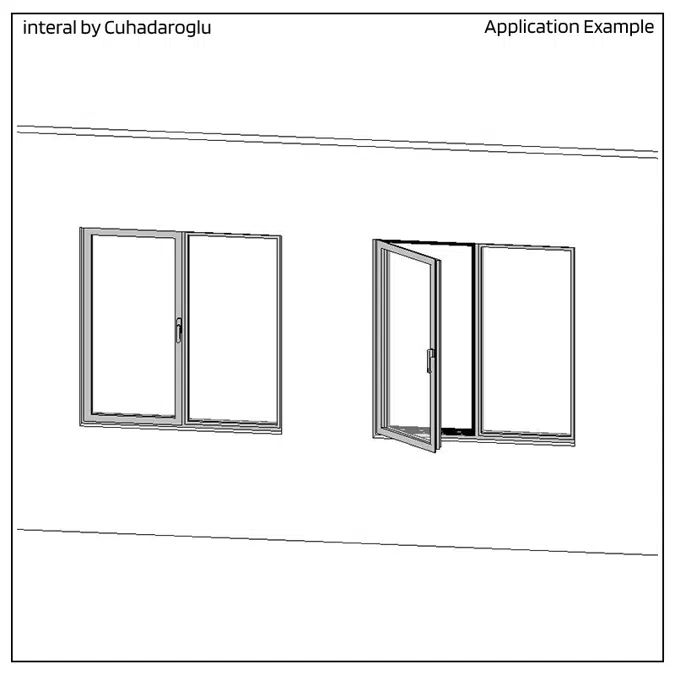 Window DS70, Inward Opening, Double Vent, Single Fixed