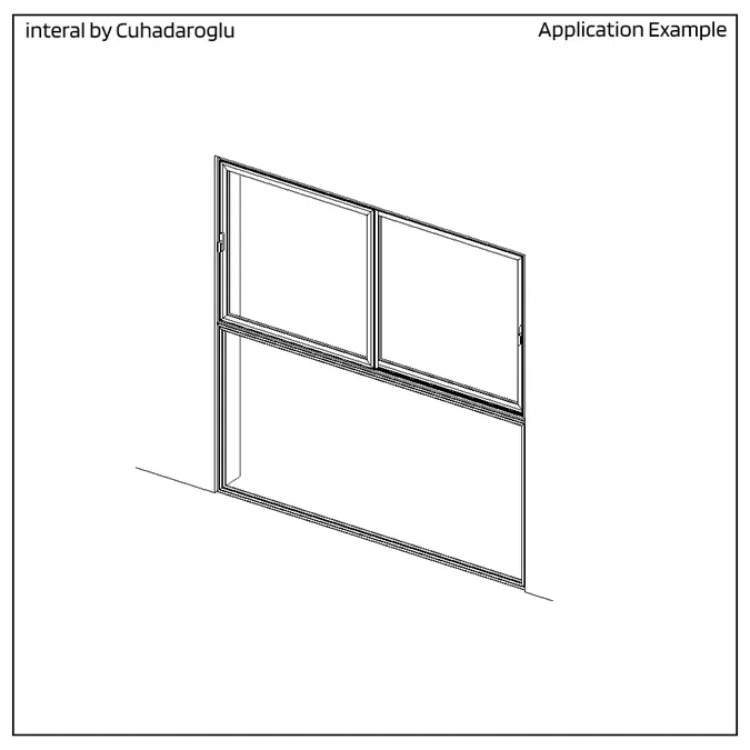 Sliding Door System S36T Type-D Bottom Fixed