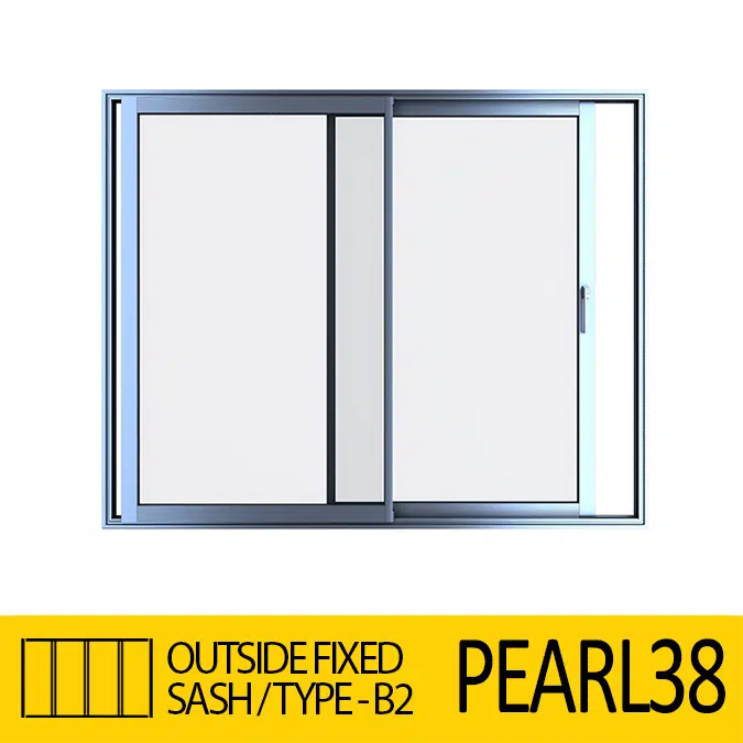 Sliding Door System Pearl 38, Outside-Fixed-Sash_Type-B
