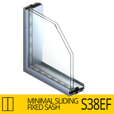 Image for Minimal Sliding Door S38EF, Fixed-Sash