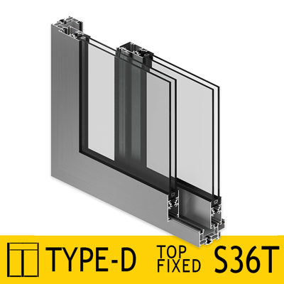 Image for Sliding Door System S36T Type-D Top Fixed