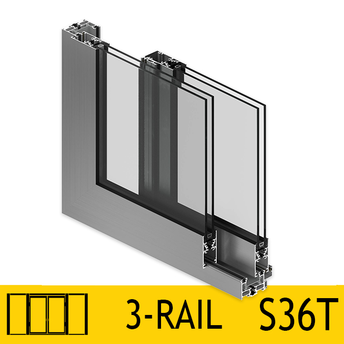 Sliding Door System S36T 3-Rail