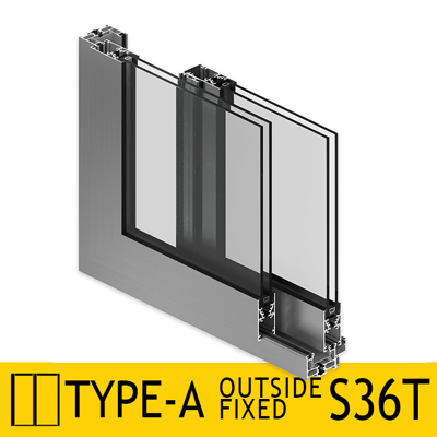 Image for Sliding Door System S36T Outside Fixed