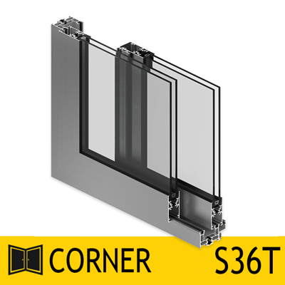 Image for Sliding Door System S36T Corner