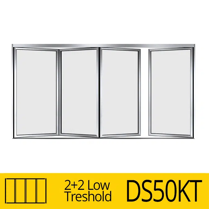 Folding Door DS50KT 2+2 Low Treshold