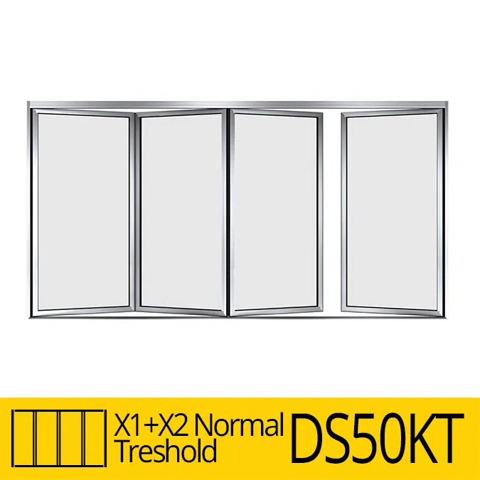 Folding Door DS50KT X1+X2 Normal Treshold