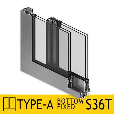 Image for Sliding Door System S36T Outside Fixed, Bottom Fixed