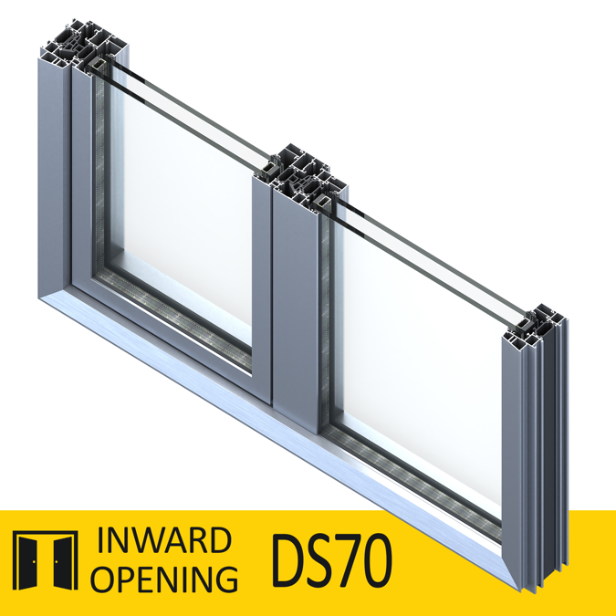 Door DS70, Inward Opening, Double Vent