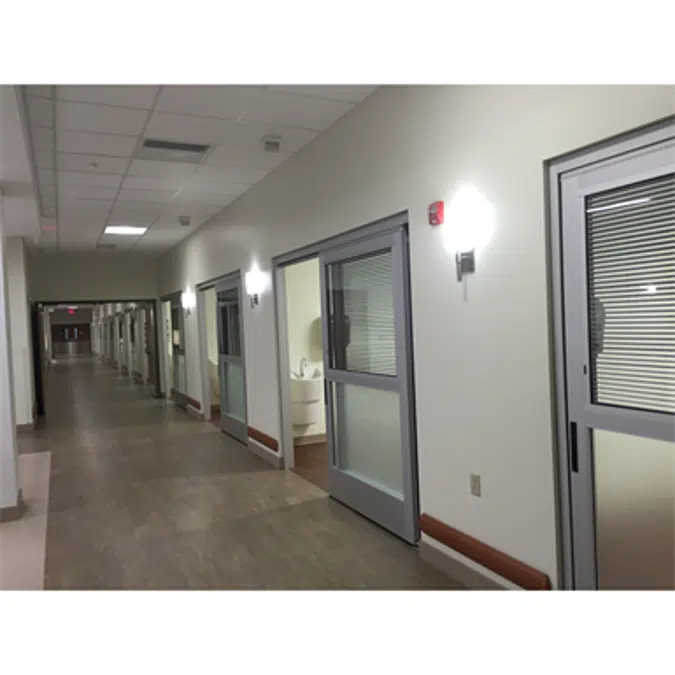 Profiler®-ICU Smoke-Rated Sliding Door Systems w/Self-Closing With Track