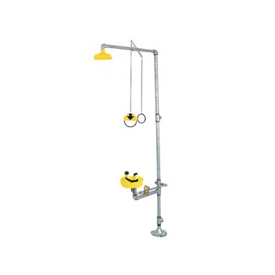 画像 Barrier-Free, Wheel Chair Accessible 30 gpm Shower, 3.2 gpm Eyewash/Facewash Combination Shower