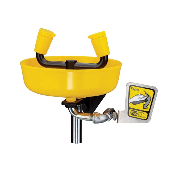 Wall Mount Eyewash Yello-Bowl®, 3.2 gpm ABS Eyewash Heads