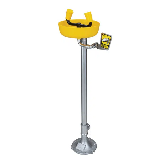 Pedestal Mounted Eyewash/Facewash Yello-Bowl®, 3.2 gpm ABS Eyewash